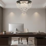 Crystal MAGE Nobile LED полилей, 22 W, топла/неутрална/студена светлина, диаметър 40 см, блестящ хром