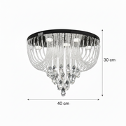 Crystal MAGE Nobile LED полилей, 22 W, топла/неутрална/студена светлина, диаметър 40 см, блестящ хром