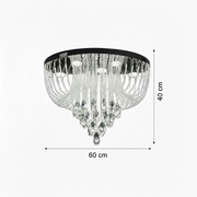MAGE Crystal LED полилей Eleganza, 26W, топла/неутрална/студена светлина, диаметър 50 см, блестящ хром