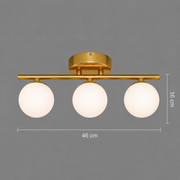 Lustra LED si cristal ORI, 46cm, 3xG9, Globuri, Auriu