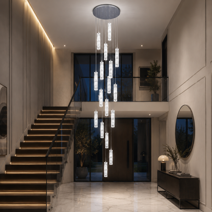 LED кристален полилей 82W 3000K4000K6000K Amiri Диаметър 40cm x Височина 300cm