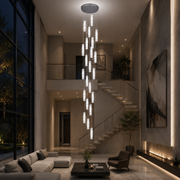 LED кристален полилей 82W 3000K4000K6000K Amiri Диаметър 40cm x Височина 300cm