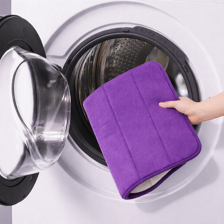 Комплект от 3 постелки за баня, 50x40 см, сини, неплъзгащи се