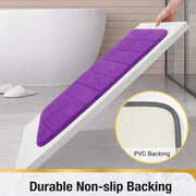 Комплект от 3 постелки за баня, 50x40 см, сини, неплъзгащи се