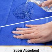 Комплект от 3 постелки за баня, 50x40 см, сини, неплъзгащи се