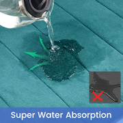 Комплект от 3 постелки за баня, 50x40 см, сини, неплъзгащи се