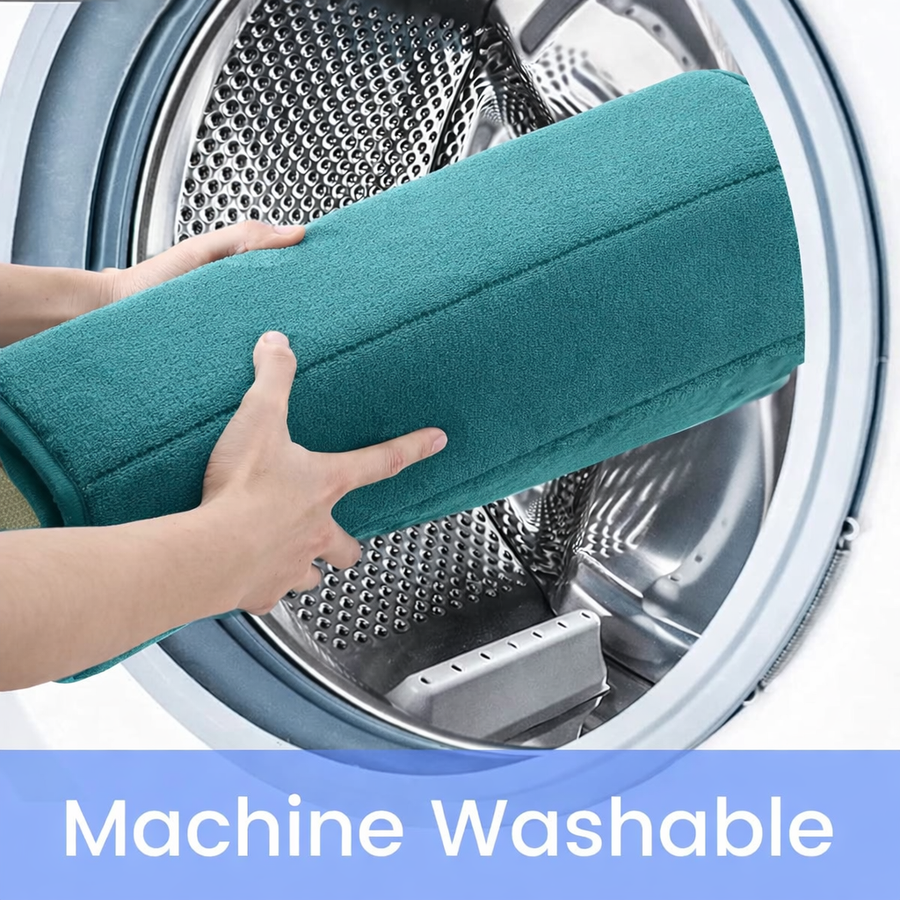 Комплект от 3 постелки за баня, 50x40 см, сини, неплъзгащи се