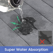 Комплект от 3 постелки за баня, 50x40 см, сини, неплъзгащи се