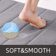 Комплект от 3 постелки за баня, 50x40 см, сини, неплъзгащи се