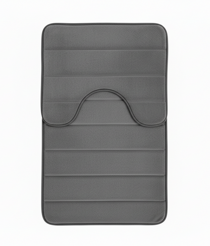 Комплект от 3 постелки за баня, 50x40 см, сини, неплъзгащи се