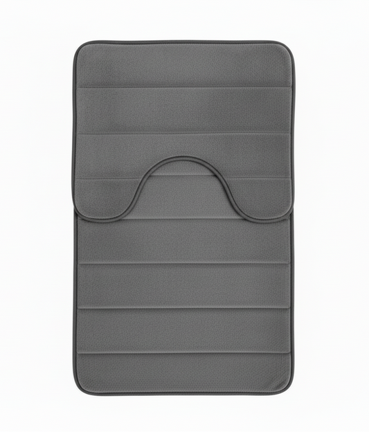 Комплект от 3 постелки за баня, 50x40 см, сини, неплъзгащи се