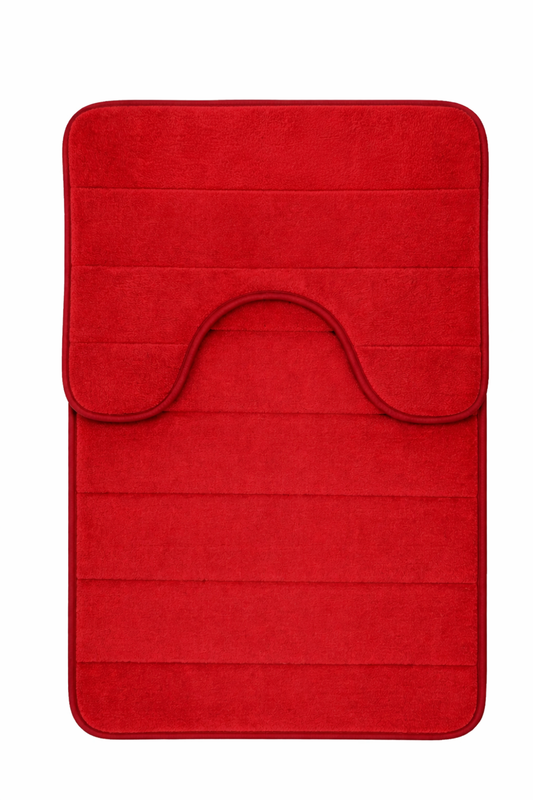 Комплект от 3 постелки за баня, 50x40 см, сини, неплъзгащи се