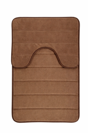 Комплект от 3 постелки за баня, 50x40 см, сини, неплъзгащи се