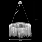 Окачен LED полилей с дистанционно ILLUMINA MAGNUS, 38W, Студена/Топла/Неутрална светлина, Димируем, Сребрист