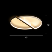LED полилей с дистанционно VECTOR ARCUS 52W, 2 Елемента, Студена/Топла/Неутрална светлина, Димируем, Черно Бял, Метал