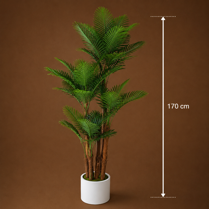 Decorațiune Palmier, Plastic, 4 brate, 170 cm, Verde