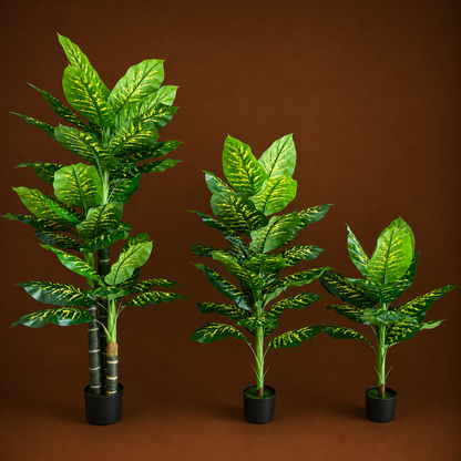 Decorațiune Dieffenbachia, Plastic, 150 cm, Verde