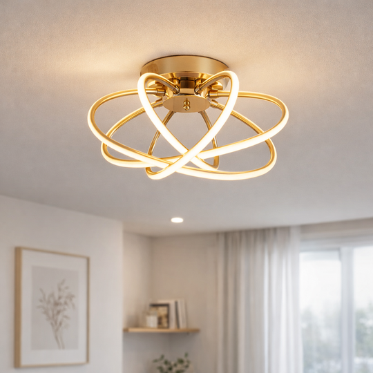 LED полилей с дистанционно управление LT770/500GD, 45W, топла/студена/неутрална светлина 3000K/4000K/6000K, димируем, ауриум Метални LED полилеи с дистанционно управление Заглавие по подразбиране Alessandro Design
