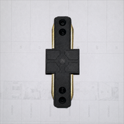 Релсов конектор SN203BK, 9x3.5x1.5cm, пластмаса и мед, черен