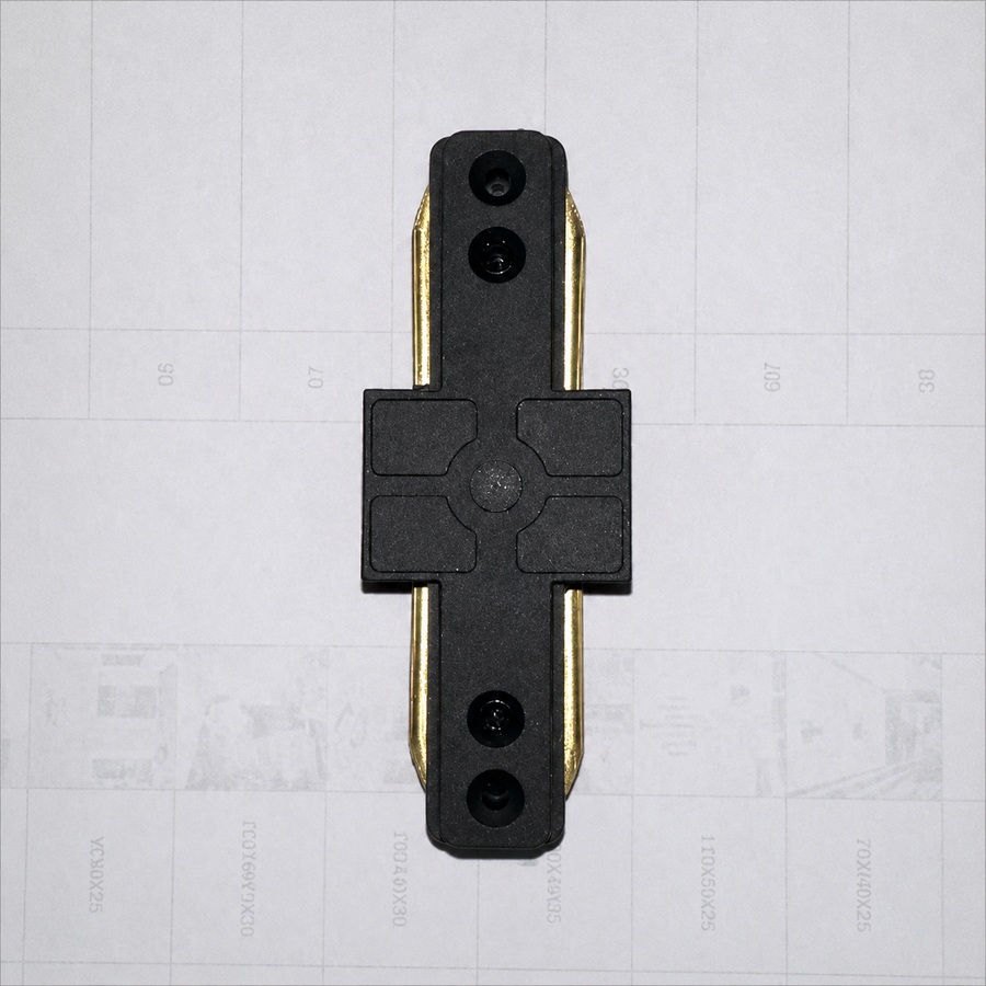 Релсов конектор SN203BK, 9x3.5x1.5cm, пластмаса и мед, черен