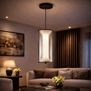 Окачен LED полилей с дистанционно управление 29W, LM511/1BK, регулируема височина, топла/студена/неутрална светлина, бял, мета