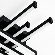 LED полилей с дистанционно управление LINEX, 63W, 6 елемента, линеен, студена/топла/неутрална светлина, димируем, черен