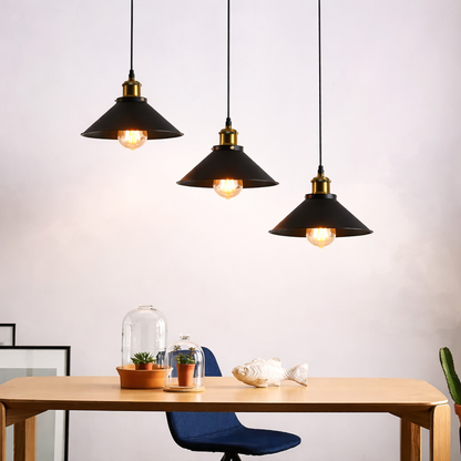 Висящ полилей, LV210/3L, 3*E27, кафяв, метал и тел, регулируема височина