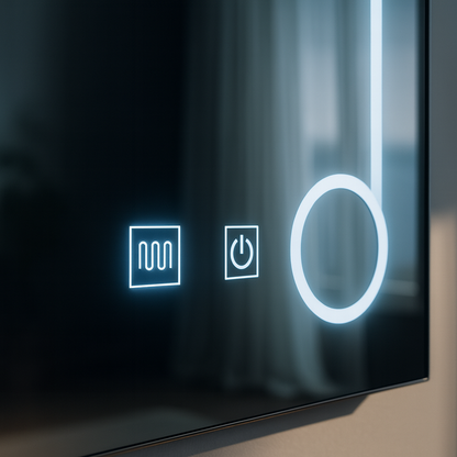 Правоъгълно LED огледало, 50x70 см, Linea Touch, система против запотяване, димиране