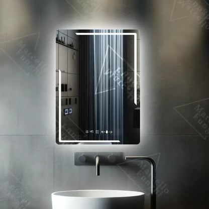 Огледален светодиоден правоъгълен 60x80cm Rayonnement Motionglow Marcello System Disabling & Thermometer Размирен термометър