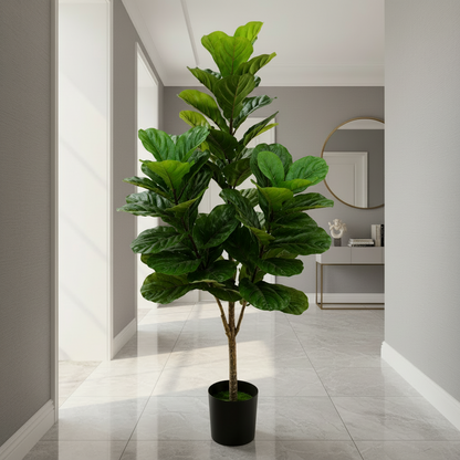 Decorațiune Smochin, Plastic, 3 brate, 160 cm, Verde