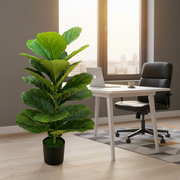 Decorațiune Smochin, Plastic, 70 cm, Verde