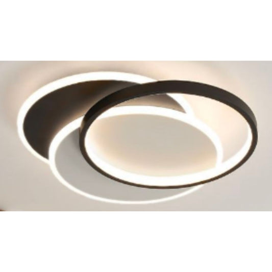 LED полилей с дистанционно управление хиара геометрия, 120W, 3 кръга, студена/гореща/неутрална светлина, нестабилна, черна
