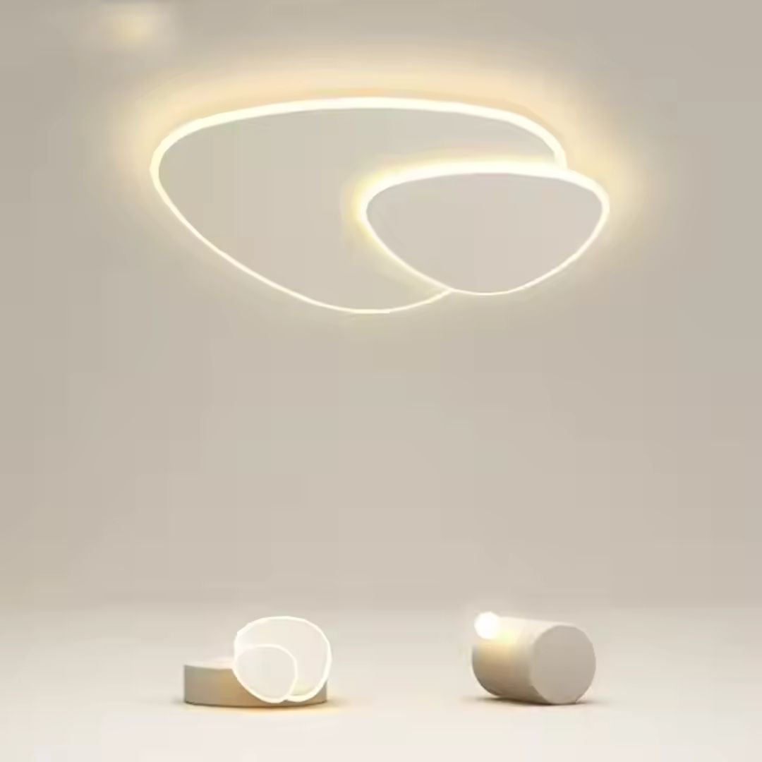 LED полилей с дистанционно управление светлина, 98W, овална, студена/гореща/неутрална светлина, нестабилна, бяла