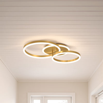 LED полилей с дистанционно RINOVA 66W, 2 кръга, Студена/Топла/Неутрална светлина, Димируем, Блестящо злато