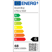 LED полилей с дистанционно управление Riga Lilith 94W, 3 кръга, студена/гореща/неутрална светлина, мазна, лъскаво злато