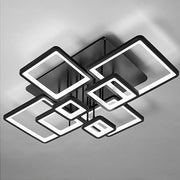 LED полилей с дистанционно управление Ella 203W, 8 квадрата, студена/гореща/неутрална светлина, нестабилна, черна