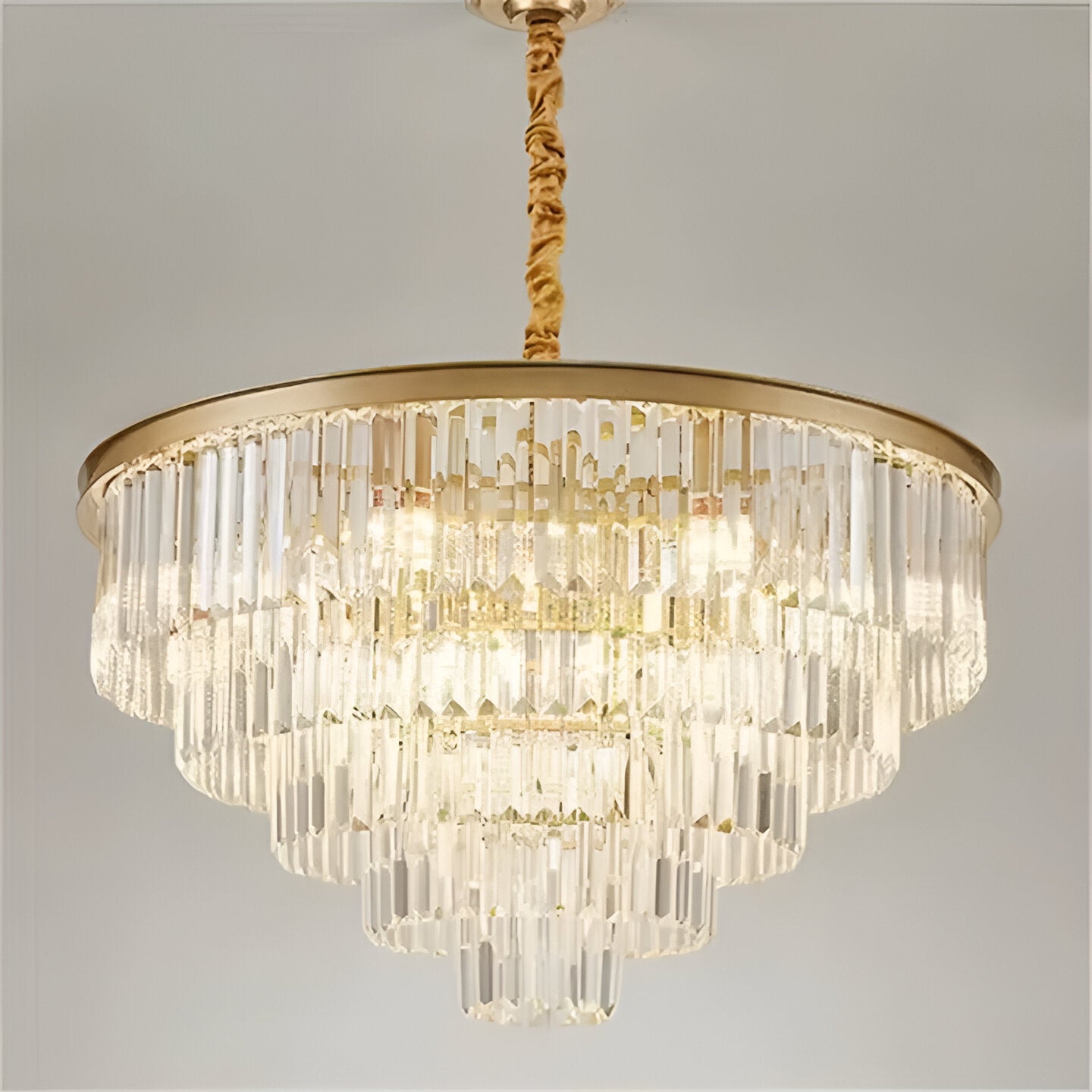 Chandilier Chambord Chambord Eleganza 8xe14, диаметър 48 cm, матово злато, регулируема височина