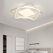 LED полилей с модерно дистанционно управление 106w, 2 квадрата, студена/гореща/неутрална светлина, нестабилна, бяла