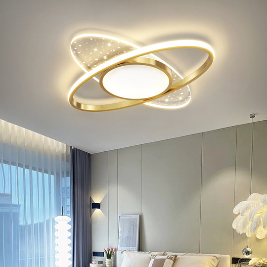 LED полилей с дистанционно управление VARIO 111W, Овална, Студена/Топла/Неутрална светлина, Димируем, златен LED полилей с дистанционно управление Default Title Alessandro Design