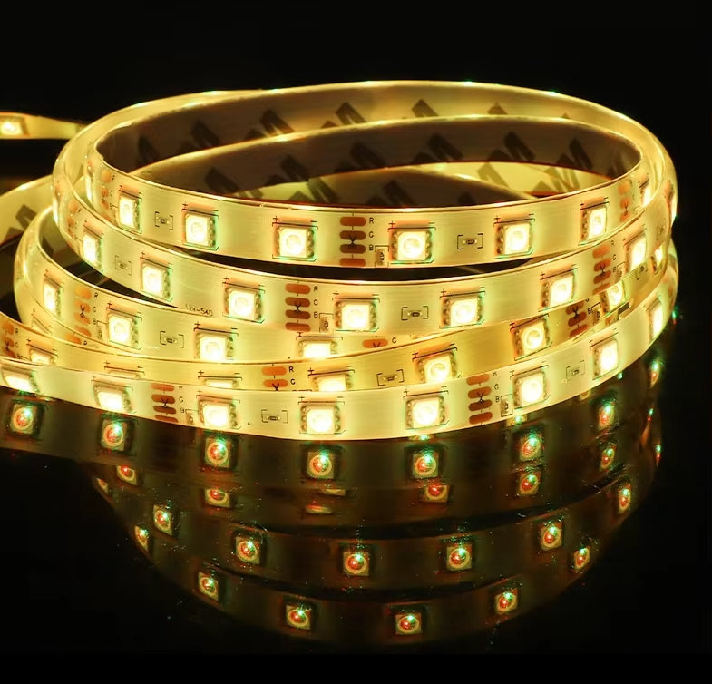 Комплект LED лента 5050 5M с дистанционно управление, RGB, 10W/M, 5M, IP44