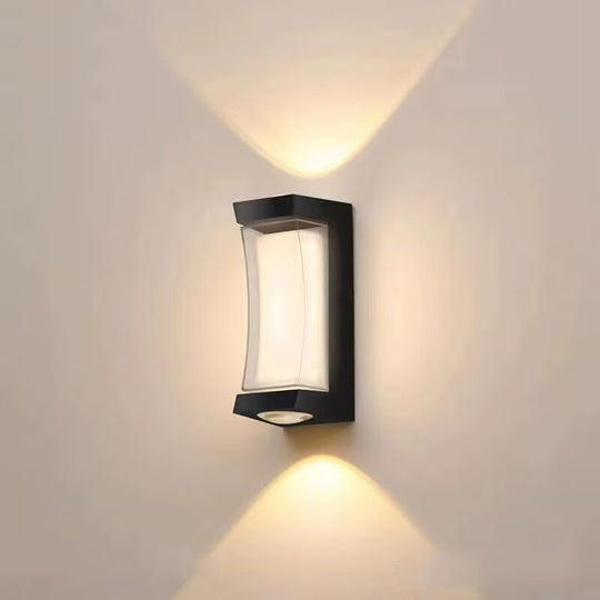 Външна LED стенна лампа AX150BK 7W черна Външни стенни лампи Заглавие по подразбиране Alessandro Design