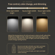 LED полилей с дистанционно управление Ella 203W, 8 квадрата, студена/гореща/неутрална светлина, нестабилна, черна