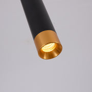 LED полилей, окачен с дистанционно управление на 46W Damara, студена/гореща/неутрална светлина, нестабилна, черна, регулируема височина