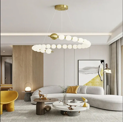 Суспендиран похот LED Acril Aurelia 41W с дистанционно управление, греда, 3000k/4000k/6000k, злато, метал и акрил