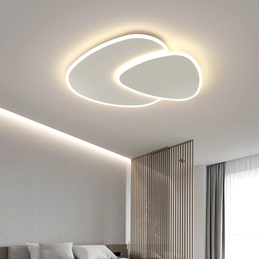 LED полилей с дистанционно управление светлина, 98W, овална, студена/гореща/неутрална светлина, нестабилна, бяла