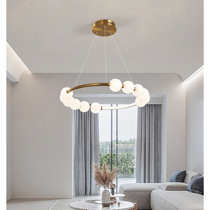 Суспендиран Lustra LED Acril Nova 57W с дистанционно управление, Beotal, 3000K/4000K/6000K, злато, метал и акрил
