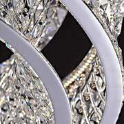 LED полилей LLC130/1CH, кристал и метал, 31 W, 1 кръг, възможност за димиране, регулируема височина, студена/топла/неутрална светлина, луксозно осветление