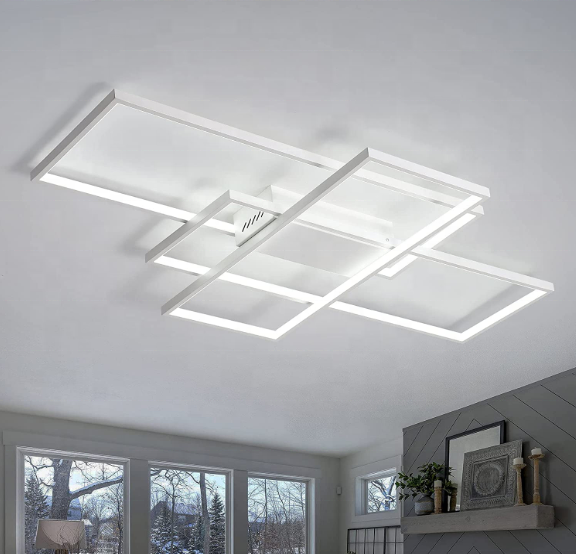 LED полилей с дистанционно управление Landyn 71W, студена/гореща/неутрална светлина, нестабилна, бяла