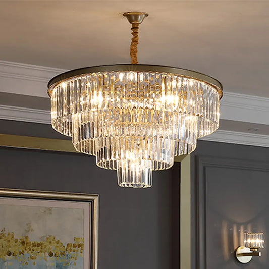 Chandilier Chambord Chambord Eleganza 8xe14, диаметър 48 cm, матово злато, регулируема височина