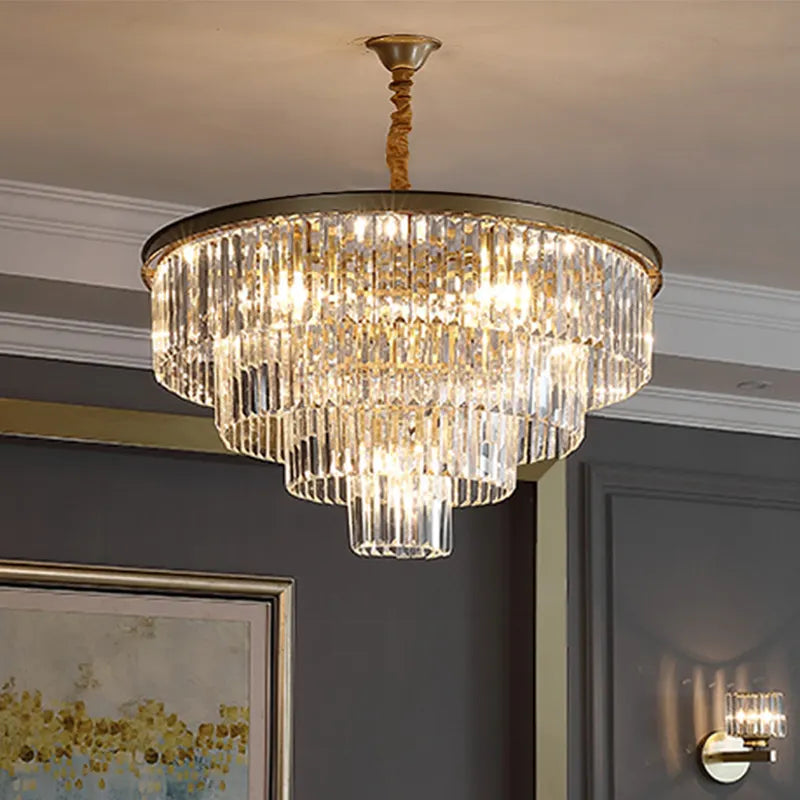 Chandilier Chambord Chambord Noble 5xe14, 38см диаметър, матово злато, регулируема височина